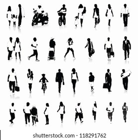 Collection of people silhouettes