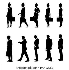 Collection of people silhouettes
