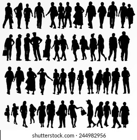 collection of people silhouettes