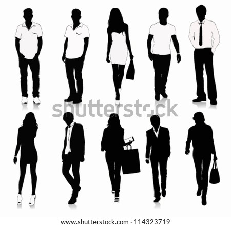 Collection of people silhouettes