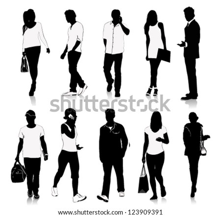 Collection of people silhouettes