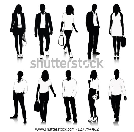 Collection of people silhouettes