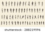 Collection of people sketches, vector Illustration, hand drawn