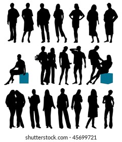 Collection of people. This image is a vector illustration and can be scaled to any size without loss of resolution