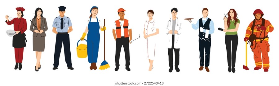 collection of people in various professions