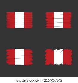 Collection Of Peru Flag Brush