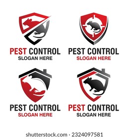 vector de diseño del logotipo de control de plagas de colección.