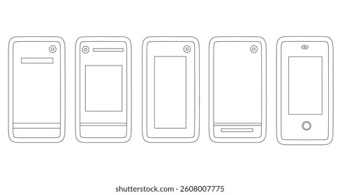 Collection of phone icons for different models