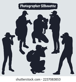 Collection of Photographer silhouettes in different poses