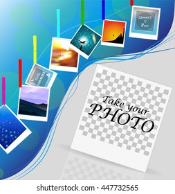 A collection of photos. Vector illustration.