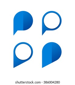 collection of pinpoint icons for logo or map applications