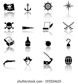 Collection of pirate icons
