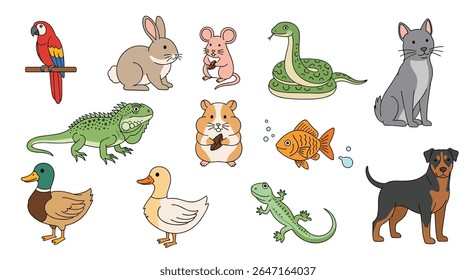 Coleção de Pixel Art Animals para seus projetos de animais de estimação