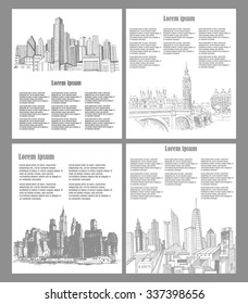 collection placard with cities