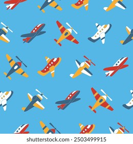 Collection of Plane Vector Seamless Pattern illustration Design