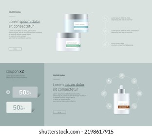 A collection of plant-based cosmetics.