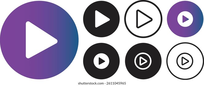 Collection of Play Button for Music Apps