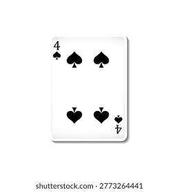 Collection of playing cards set for poker and gambling, isolated on white background with clipping path
