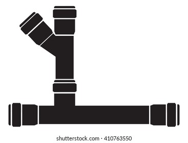 Collection of plumbing pipe of various angles