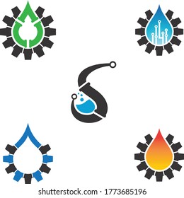 Collection Plumbing service icon logo creative vector illustrattion