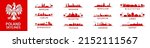 Collection of polish skylines, big bundle of cities in Poland, eastern Europe, Szczecin, Krakow, Wroclaw, Lublin, Olsztyn, Warsaw, Bydgoszcz, Poznan, Gdansk, Lodz, Sopot, Bialystok