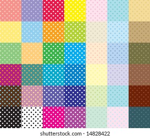 Collection Polka Dots Swatches That Each Stock Vector (Royalty Free ...