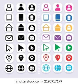 Collection of popular social media logo.