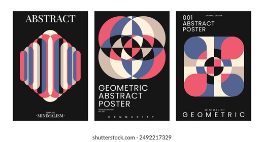 Collection poster abstact background. Minimalism flat poster design. Design templates for celebration, ads, branding, banner, cover, label, poster, sales.