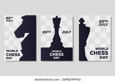collection poster illustration for world chess day