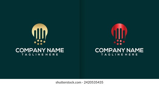 colección de iconos vectoriales de plantillas de logotipos de cable de alimentación Ilustraciones