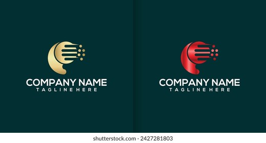 collection of Power cable Logo Template vector icon Illustrations