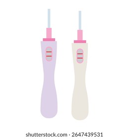 Collection of pregnancy tests in various shapes and styles, health checkup and diagnostic tools for women icon