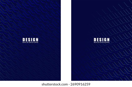 Colección de diseños de fondo premium con motivo de lujo azul oscuro 3D. Plantilla Horizontal del Vector, para el Anuncio de negocios digital, la invitación, el vale de lujo, el certificado del regalo, el etc.