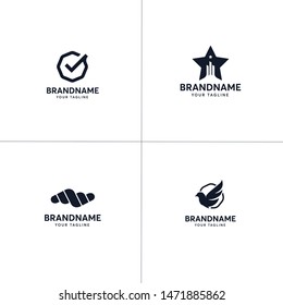 Collection of premium and creative logos. Minimalistic premium vector logos