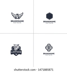 Collection of premium and creative logos. Minimalistic premium vector logos