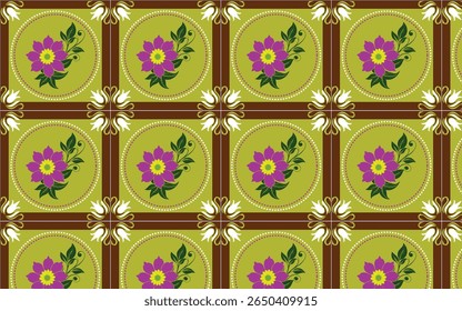 Coleção de Azulejo de flores premium. Padrões coloridos sem emenda no estilo azulejo. Azulejo coleção oriental texturas sem costura. Portugal espanhol cerâmica. Vetor