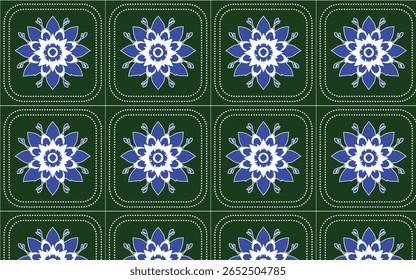 Coleção de Azulejo de flores premium. Padrões coloridos sem emenda no estilo azulejo. Azulejo coleção oriental texturas sem costura. Portugal espanhol cerâmica. Vetor
