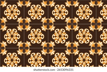 Coleção de Azulejo de flores premium. Padrões coloridos sem emenda no estilo azulejo. Azulejo coleção oriental texturas sem costura. Portugal espanhol cerâmica. Vetor