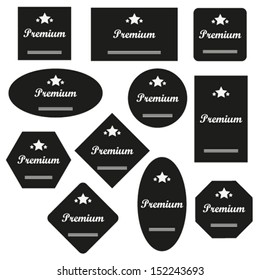 Collection of premium logos and badges black and white