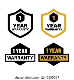 Collection of Premium Quality 1 Year Warranty Emblems
