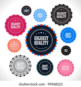 Collection of Premium Quality badges