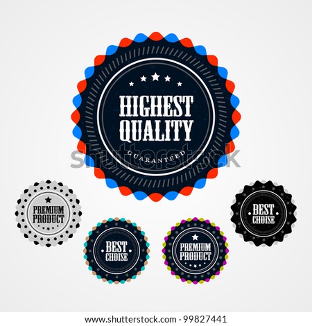 Collection of Premium Quality badges