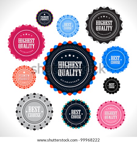 Collection of Premium Quality badges