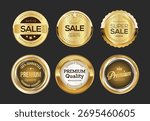 Collection of premium quality and customer satisfaction warranty guaranteed golden badges and emblem 