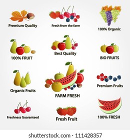 Collection of premium quality, fresh from the farm, 100% organic and best quality fruits