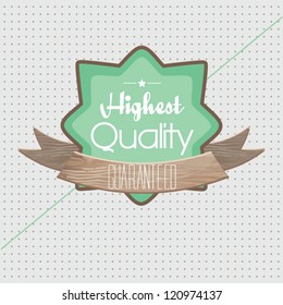 Collection of Premium Quality and Guarantee Labels with retro vintage styled design