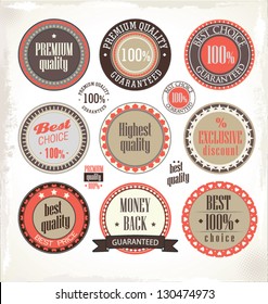 Collection of Premium Quality and Guarantee Labels