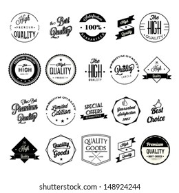 Colección de etiquetas de calidad superior 