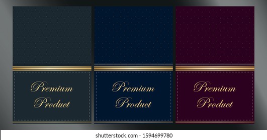 Collection of Premium quality menu design, golden foil. Exclusive production and luxury brand. Template with texture for product, cover, annual raport. Black paper cut background. VIP design.
Flyer.
