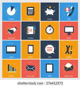 Collection Of Premium Quality Modern Flat Icons